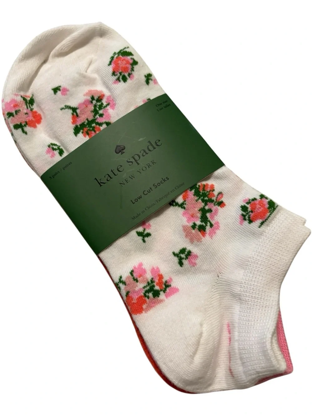 Kate spade floral low cut socks 3 pack NWT